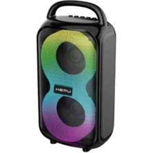 Hepu HP-983 Taşınabilir Bluetooth Hoparlör – 2×3” Hoparlör, 6W Güç, Rgb Işık, Tws Destekli