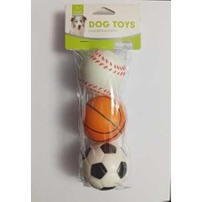 Nunbell 3'lü Lateks Köpek Top Oyuncağı