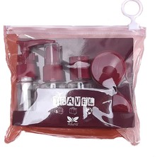 Özgürce 7 Parça Mor Seyahat Seti, Sprey, Şişe, Krem Kabı, Mini Huni, Taşıma Çantası