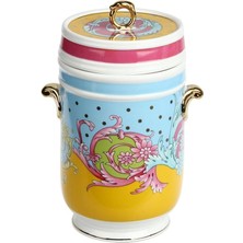 Lucky Art Estelle Bone Porselen Kulplu Kavanoz 22 cm