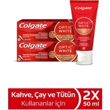 Colgate Optic White Diş Macunu 50 ml Kahve, Çay ve Tütün Kullanıcıları İçin Beyazlatıcı Özellik
