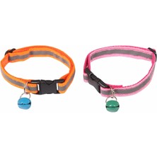 X-Perk Kedi Köpek Reflektörlü Zilli Boyun Tasması 2 Adet