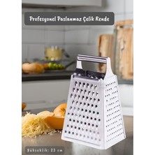 Feyza Design Paslanmaz Çelik 4 Yönlü Çok Fonksiyonlu Rende - 23 cm