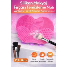 Özgürce Pratik Silikon Makyaj Fırçası Temizleme Matı Vantuzlu Yıkama Aleti