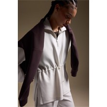 DeFacto Ultra Yumuşak Long Fit Dik Yaka Modal Sporcu Sweatshirt F9065AX26SP