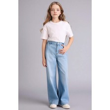 DeFacto Wide Leg Jean Pantolon Kız Çocuk G0304A826SM