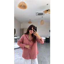 Nidam Butik Kadın Tek Cepli Over Size Ketem Gömlek