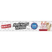 Koroplast Büzgülü Kedi Kumu Poşeti 7'li Set, 82X50 cm Extra Güçlü Büzgülü Kolay Bağlama, Pratik Sızd