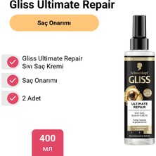 Gliss Ultimate Repair Sıvı Saç Kremi 200 ml 2 Parça Kolay Tarama ve Güçlendirme Özelliği