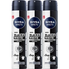 Men Erkek Sprey Deodorant &white Invisible Original 200ML, 72 Saat Anti-Perspirant, X3 Adet, Avantaj