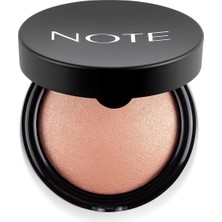 Note Baked Powder 02 Warm Işıltılı Bitişli Highlighter Toz Yüz Pudrası