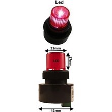 24V BUZZER KORNA (LED IŞIKLI) (DC/AC) 95 dB