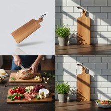 Akasya Kesme ve Sunum Tahtası Antibakteriel Yıkanabilir Doğrama Tahtası Dikdörtgen 32X11CM | Yıkanab