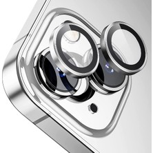 Hype Store Labs iPhone 15/15 Screen Protector 9h Safir Cam Kamera Metal Lens Koruyucu (Gümüş)