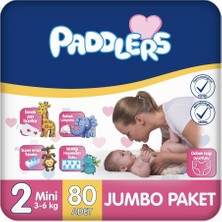 Paddlers 2 Numara Mini 3-6 kg Bebek Bezi (1 x 80 Adet)
