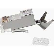 Tkz 2942 Cat7 RJ45 Metal Ethernet Konnektörü Jack Cat7 U/ftp & S/ftp ve CAT6A S/ftp & U/ftp Tipi Uyu