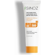 Sinozspf 50 Leke Karşıtı Yüz Güneş Kremi 50 ml Normal ve Kuru Ciltler İçin Yüksek Koruyucu Özellik