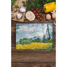 Feyza Design Kalın Temperli Cam Doğrama Tahtası, Sanat Serisi, 21X30CM