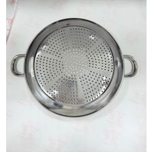 Feyza Design Paslanmaz Çelik Kulplu Makarna Süzgeci, Pratik ve Dayanıklı Tasarım