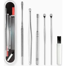 Hype Store Buffer® 6 Parça Paslanmaz Çelik Kulak Balmumu Toplayıcı Çıkarıcı Temizleyici Çubuk Seti, Tekrar Kull