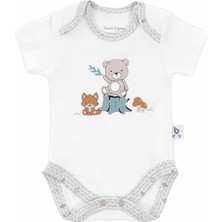 Hero Bebekler Için Kısa Kol Body Teddy (Organik) 3-6 Ay