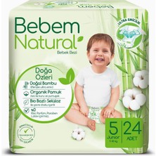 Bebem Natural 5 Beden Jumbo Bebek Bezi (1 x 24 Adet)