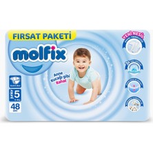 Molfix 3D Bebek Bezi, Junior 5 Beden, Fırsat Paketi 48 Adet