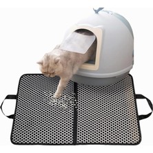 Elekli Kedi Tuvalet Önü Paspası Kedi Paspası, Kedi Kumu Paspası, Katlanabilir Büyük Boy Kedi Tuvalet