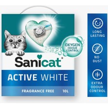 Active White Topaklanan Kedi Kumu (Kokusuz) 10L
