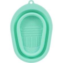 Özgürce Kompakt Silikon Makyaj Sünger ve Fırça Temizleme Pedi, Taşınabilir Kullanım