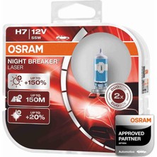 H7%150 Fazla Işık Night Breaker Laser 12V