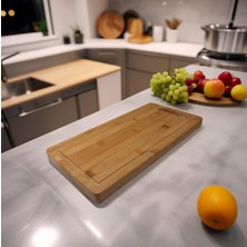 Kalın Bambu Kesme Tahtası Antibakteriel, Kalın Yıkanabilir Doğrama Tahtası Dikdörtgen (40 * 20 * 2.5