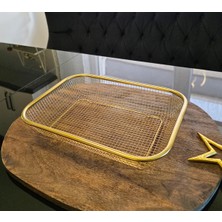 Feyza Design Dayanıklı Çelik Süzgeç 37X27 Cm, Güçlü ve Pratik Kullanım