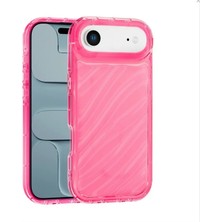 Fenza iPhone Air Uyumlu Telefon Kılıfı Kamera Çıkıntılı Kabartmalı Parlak Desenli Darbe Emici Silikon Kılıf