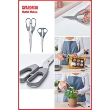 Feyza Design Çok Amaçlı 2'li Mutfak Makası Seti, 15 cm ve 21 Cm, Pratik ve Dayanıklı