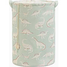Ocean Home Textile Çocuk Odası Ağzı Büzgülü Dinozor Oyuncak Sepeti 36 x 50 cm