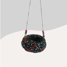 Muhabbet Kuşları Için Hamak Salıncak Siyah-Beyaz-Kırmızı 7cm