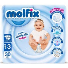 Molfix 3 Beden Bebek Bezi (1 x 30 Adet)