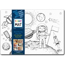 Akademi Çocuk Funny Mat 4 Lü Set 1 (Dinozorlar Çağı, Uzay, Iş Makineleri Taşıtlar)