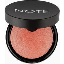 Note Baked Blusher 06 Hot Rose Işıltılı Fırınlanmış Toz Allık