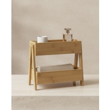 Bienca 2 Katlı Bambu Organizer Raf – Mutfak Tezgah Üstü Baharatlık & Banyo Düzenleyici Stand 25X25 cm