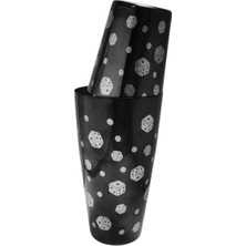 Feyza Design Paslanmaz Çelik Kokteyl Shaker 800 Ml, Siyah Titanium Membrane