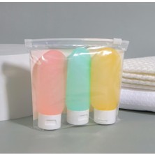 3 Adet Çok Amaçlı Doldurulabilir Seyahat Şişesi Seti: Şampuan, Losyon, Sıvı Sabunlar Için Uygun, Sız