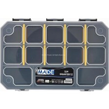 Proalet Made Slim Organizer 12 Bölmeli, Şeffaf, Düzenleyici , Polipropilen Malzeme, Çekmece Içi ve M