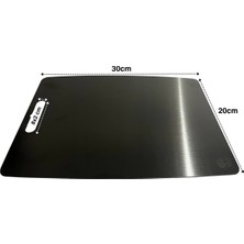 Feyza Design Paslanmaz Çelik Kesme Tahtası 20X30 Cm, Çok Amaçlı Doğrama ve Mutfak Kullanımı
