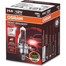Ampul Night Breaker Laser H4 12V 60/55W%100'YE Kadar Fazla Işık 130M'YE Kadar Fazla Görüş Açısı 6419