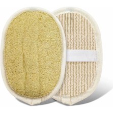 Eldione Oval Kabak Lifi – Çift Taraflı Doğal Banyo Kesesi ve Antibakteriyelli Sağlıklı Bulaşık Lifi