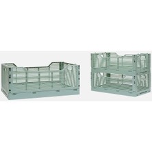 1l+2m Katlanabilir Çok Amaçlı Taşıma Kasaları Saklama , Plastik Istiflenebilir, Yatak Odası Ofis Ban