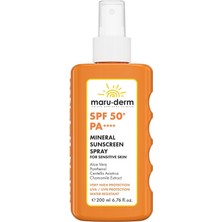 Maru.derm Spf 50+ Hassas Ciltler Için Vücut Güneş Kremi Spreyi 200 ml