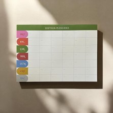 Braventa Collection Fark Tanıtım Tarihsiz A4 Haftalık Masa Planlayıcı – 80 Yaprak | Minimal Tasarım | Ofis & Ev Için Haf